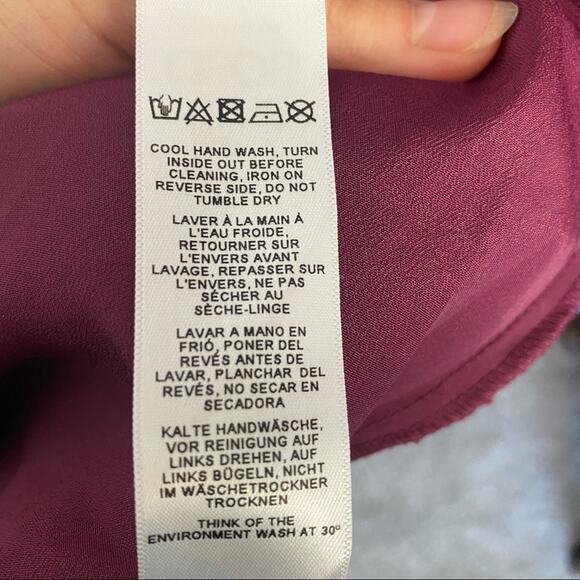 ASOS Burgundy Lace Scalloped Open Back Dress Size 4 - Picture 7 of 8